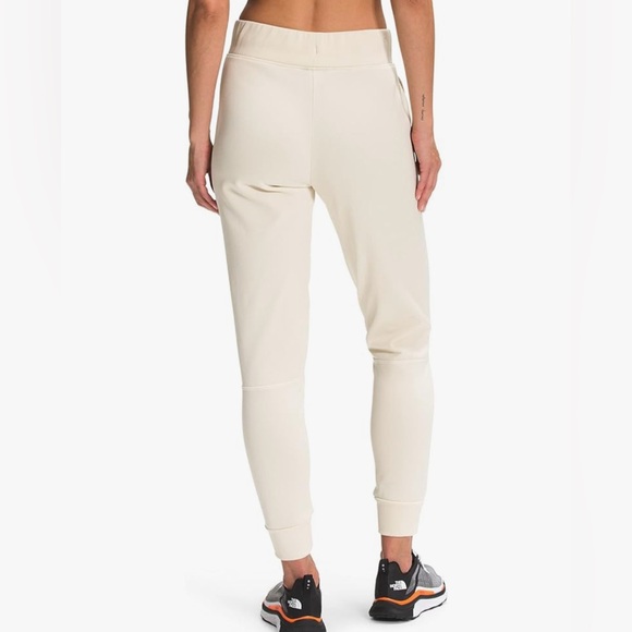 THE NORTH FACE Women's Exploration Fleece Jogger, Vintage White Heather/TNF - Picture 2 of 5